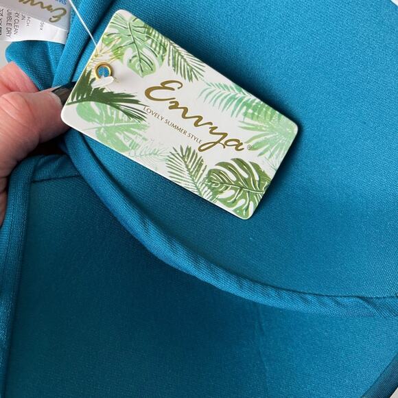 New Boutique Floral Print Emerald Green Off Shoulder Bikini Set - Picture 9 of 13